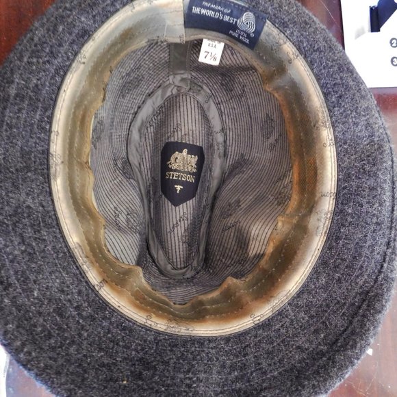 Vintage Stetson Tweed Fedora. 100% Wool. Braided Band. Unique. - Picture 5 of 6